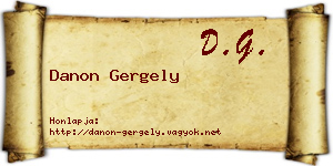 Danon Gergely névjegykártya