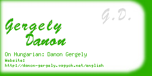 gergely danon business card